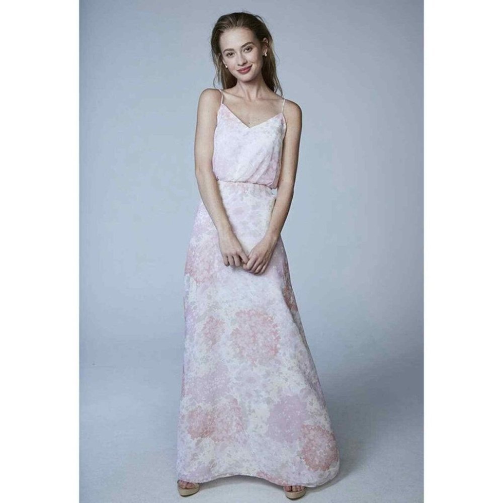 Vow'D Womens L Pink Floral Playful Pattern Sleevel